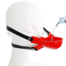 Mask Gag Mouth Leather Harness Belt Lockable Adjustable Muzzle Gag Ball Collar BDSM Restraints for Men and Women