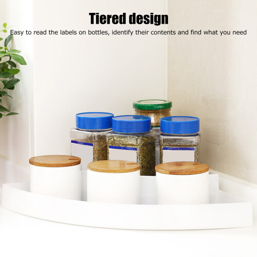 Corner Shelf Kitchen Storage 3 Tier Spice Bottle Holder Rack Compact Design 2