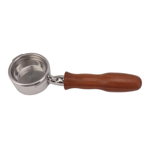 58mm Bottomless Portafilter with 2 Ears Solid Wood 2