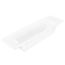 Retractable Bathtub Storage Rack Bath Toy Organizer PP 57x14.5x10cm