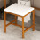 Writing Study Desk Computer Workstation w/2 Drawers Vanity ,White&Gold 2