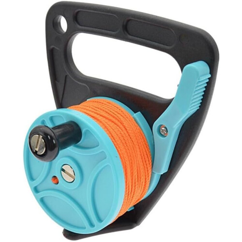 User Friendly Diving Reel with Large Handle, Secure Snap Hook Connection, 83M Length, Dark Blue Color 1