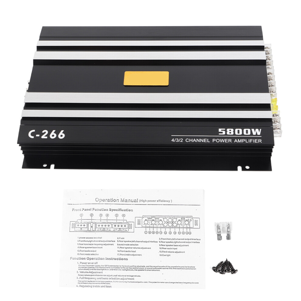 Car Stereo Audio Amplifier Speaker Power Amp 12V 8320539689654