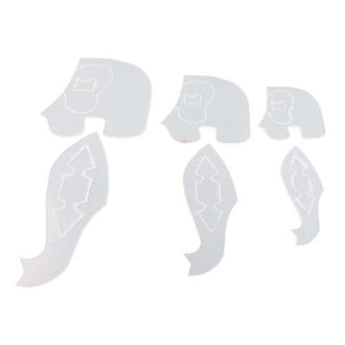 3PCS Elephant Template Ruler Cute Lovely Animal 1