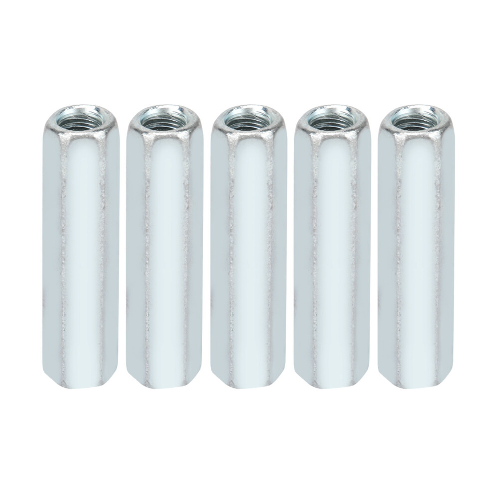 5pcs M6 * 40 Long Rod Nut Hex Hexagonal Sleeve Nut