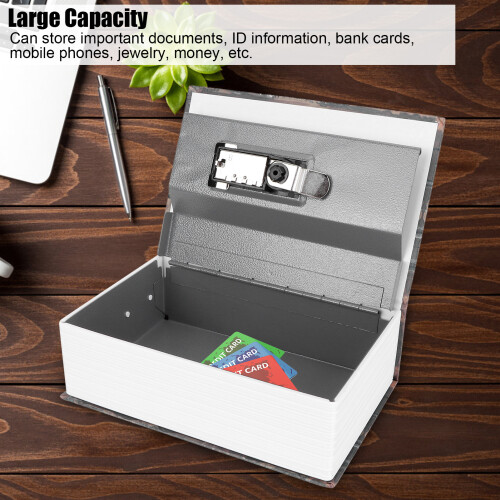 Compact Dictionary Style Money Box Safe with Combination Lock - Home Office Use 2