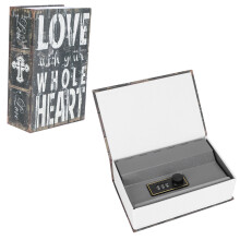 Compact Dictionary Style Money Box Safe with Combination Lock - Home Office Use