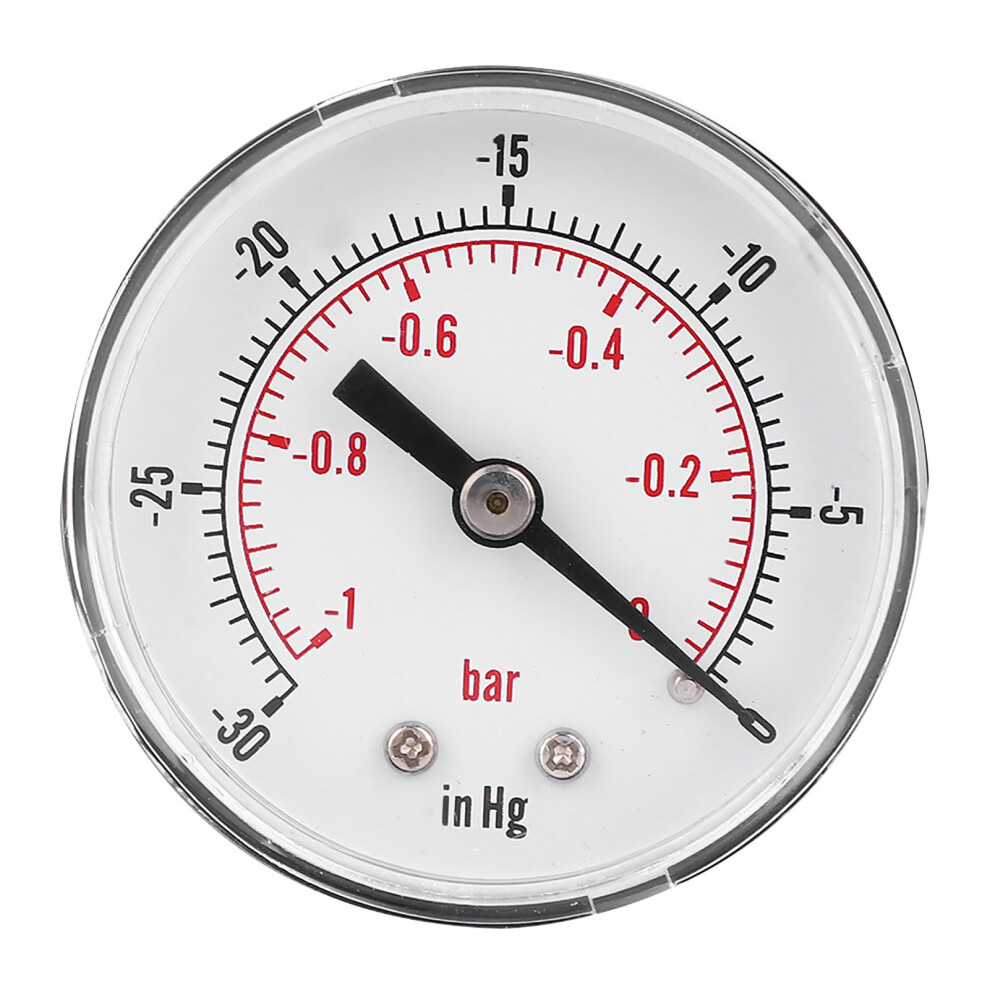 Vacuum Gauge 50mm 1/8 BSPT Back Connection -1-0Bar