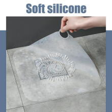 Silicone Duschablaufabdeckung Haarfänger 28x28cm Badezimmer Küche