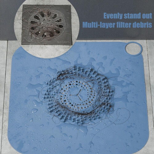 Silicone Duschablaufabdeckung Haarfänger 28x28cm Badezimmer Küche 2