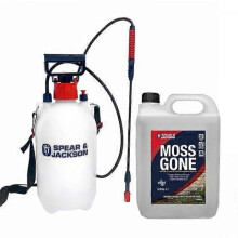 Moss Killer Moss Gone 5L with 5L Garden Sprayer Fast Acting Spear & Jackson