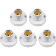 5pcks E14 Lamp Holder,e14 Edison Screw Light Bulb Holder, Plastic Ceiling Lamp Socket Crday Gift Tw