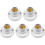 5pcks E14 Lamp Holder,e14 Edison Screw Light Bulb Holder, Plastic Ceiling Lamp Socket Crday Gift Tw 1
