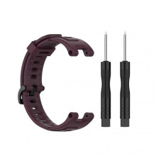 (Purple) Unisex Portable Wristwatch Strap Soft Silicone Adjustable Smart Watch Replacement Band For Amazfit T-rex A1918 Pro TW