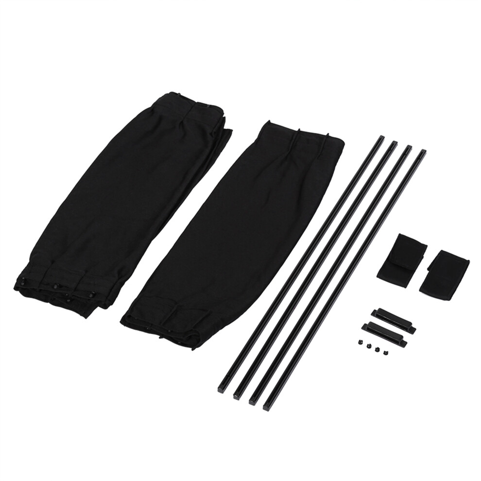 2 X 50S Car Sun Shade Window Curtain Adjustable Black 8320539692449