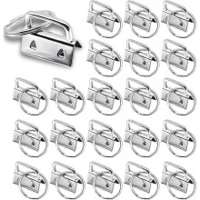 40pcs Key Fob Hardware,lanyard Blanks Clamp Clasp Pendants,bracelet Hardware with Keychain TW