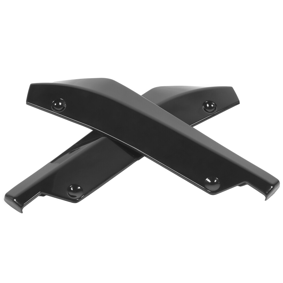 2Pcs Glossy Abs Rear Bumper Lip Diffuser Spoiler Protector For Car Black 9431346139160