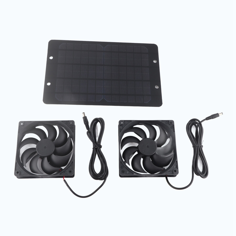 Solar Panel Fan Kit Dual Air Extractor Outdoor