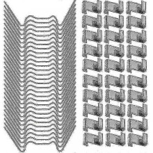 For 100pcs Greenhouse Accessories Repair Kit, Glass W Clamps, Z Overlap Clips for Greenhouse