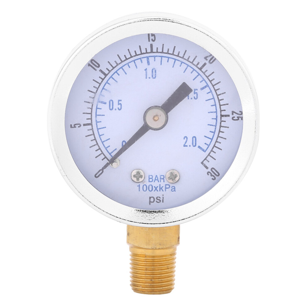 0-30psi 0-2bar Mini Dial Water Oil Compressor
