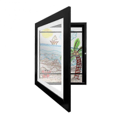 (White) Kids Art Frames Front-open Easy Change Art Frame Drawings Artwork Picture Frames For Wall Tabletop TW 2