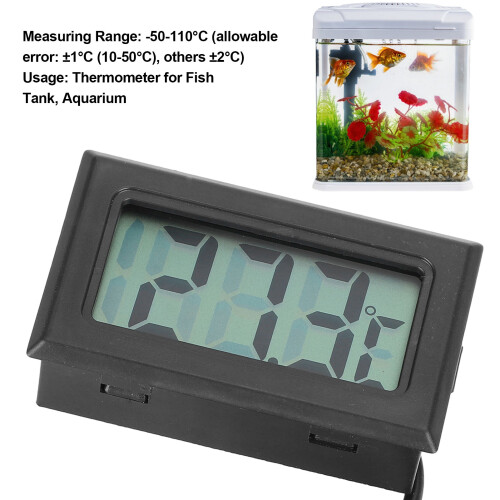 2Pcs Digital Aquarium Thermometer, Probe, 4.8cm, 1m Line 2