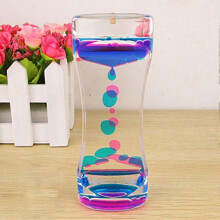 Double Colors Oil Hourglass Liquid Timer Floating Motion Bubbles Sand Watch Timer Flip Over Tracking Kids Living Room Desk Decor TW