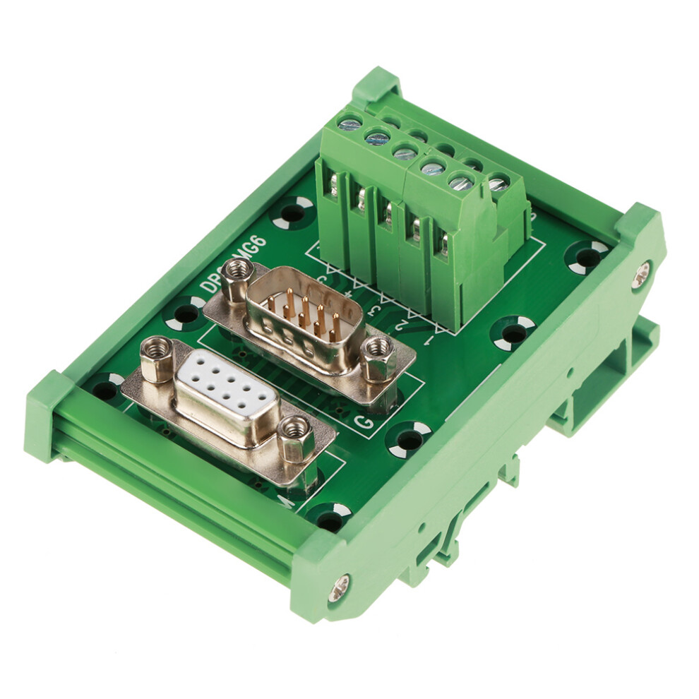 DB9-MG6 DIN Rail Mount Interface Module Male /