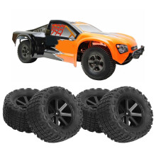 4 Stück 1/10 RC Off-Road Reifen Set Schwarz 100mm Durchmesser