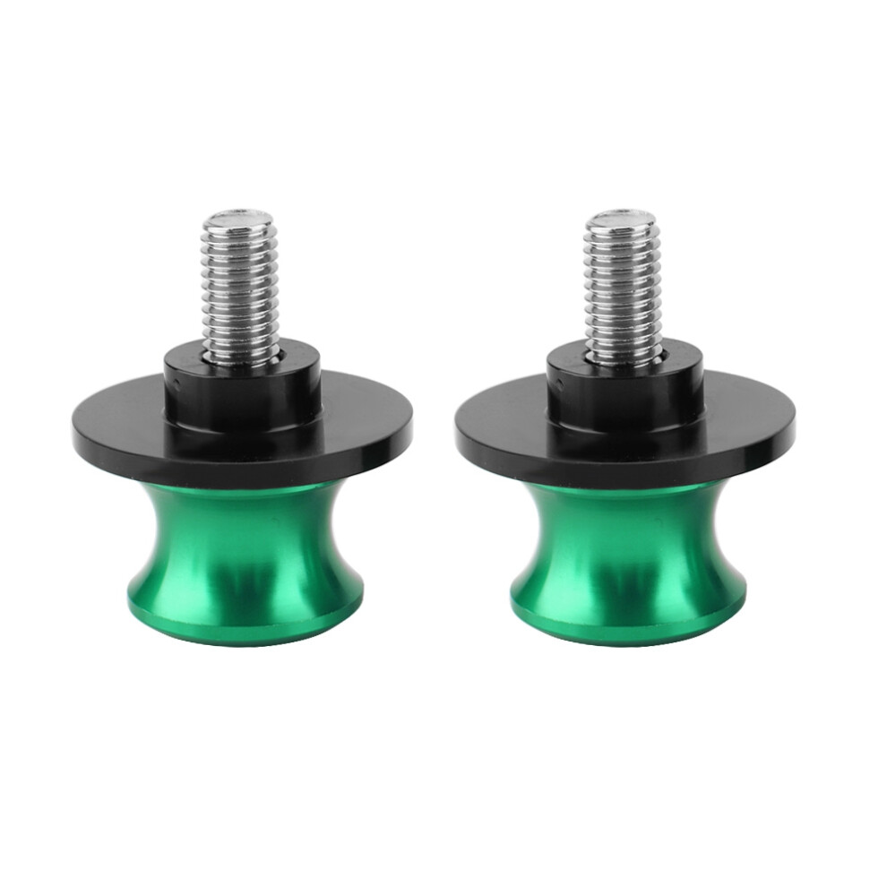 2Pcs 8Mm Motorcycle Cnc Rear Stand Swing Arm Spool Green 8320539694146