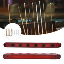 Wandmontierter Holz-Pool Cue Halter 6 Schläger Weinrot 39cm