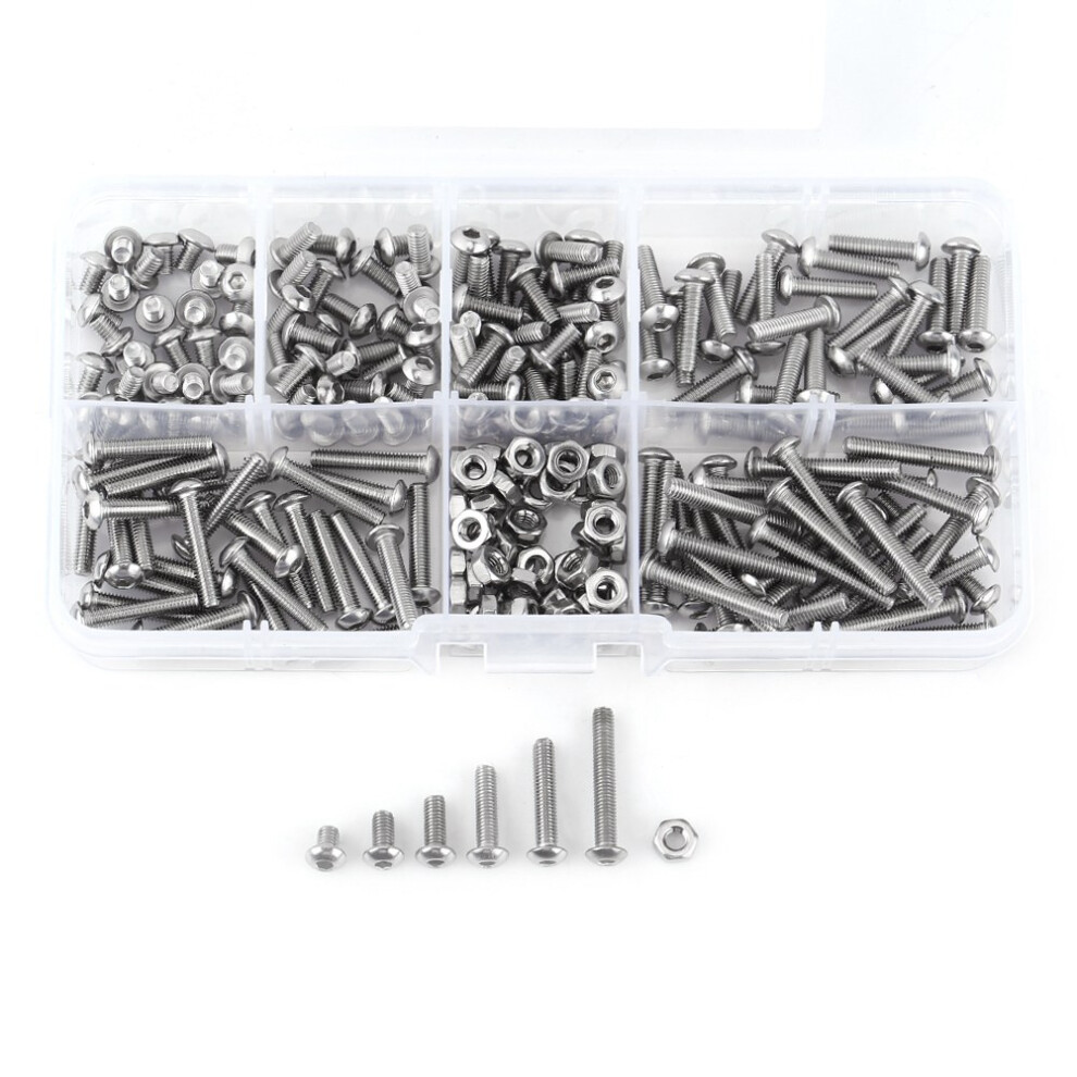 230pcs M3 Stainless Steel SS304 Hex Socket Button