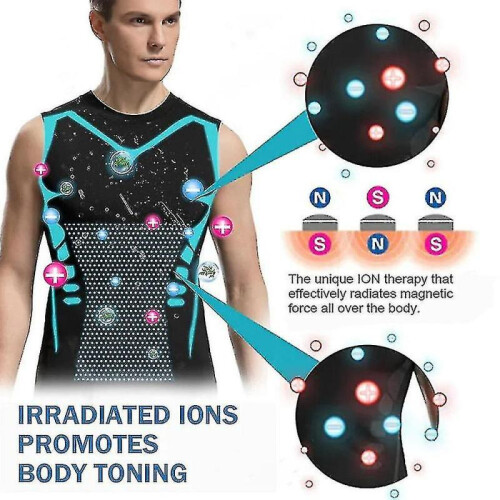 (XL, white) Posture Corrector Vest For Men, Ionic Shaping Sleeveless Shirt Tw 1