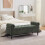 Living And Home Chenille Upholstered Storage Bench 1