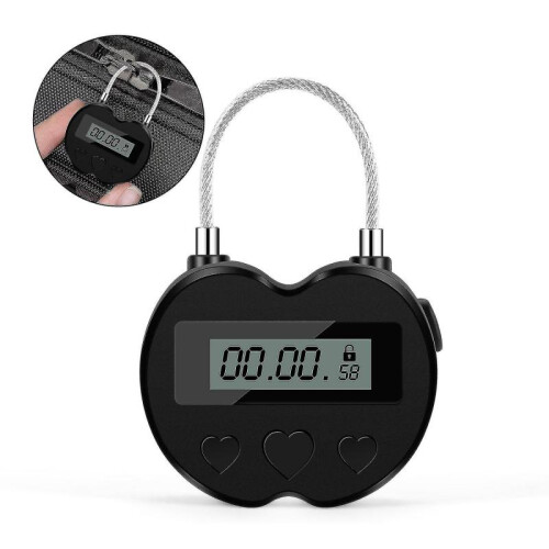 Smart Time Lock Lcd Display Time Lock Multifunction Travel Electronic Timer, Waterproof Usb Rechargeable Temporary Timer Padlock Tw