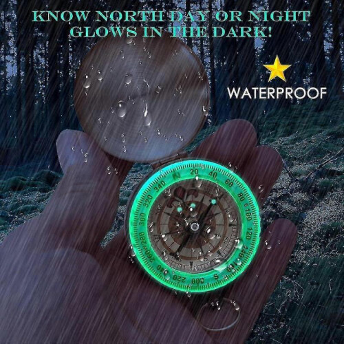 Compass Waterproof Multifunctional, Military Medal Army Compass Sight Tw 1