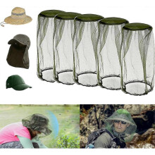 5 Pieces Mosquito Repellent Hat, Mosquito Head Net, Fishing Hat Net, Beekeeping for Mosquitoes Head Protection (green) Tw