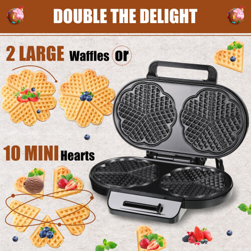 Delicious Waffles With Non-Stick Waffle Maker Affordable Waffle Making 1