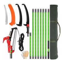 Efficient And Safe 26ft Manual Pole Saw For Tree Pruning Lightweight