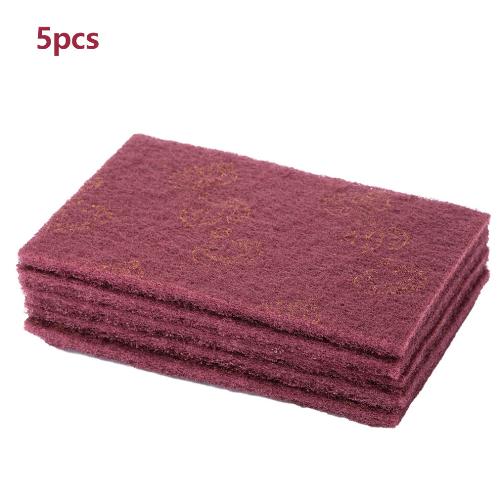 5Pcs/Set Scourer Scouring Pad Industrial Scourer Red