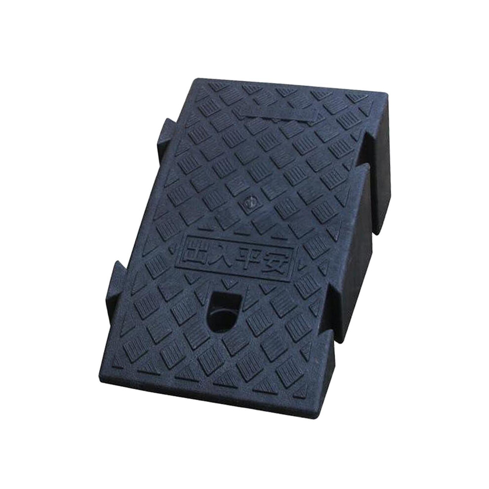 Black (, 16Cm) Portable Curb Ramp Wheelchair Threshold Ramp Kerb Ramp Non-Slip