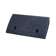 (Black, 11cm) Portable Curb Ramp Wheelchair Threshold Ramp Kerb Ramp Non-slip