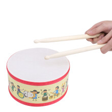 Holz Kinder Doppelseitiges Handtrommel-Set mit Schlägel und Tragriemen – Sicher & Spaßig