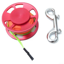 Underwater Adventure Dive Reel 30M Compact Design with Double Hook and Free Operation - Red Color