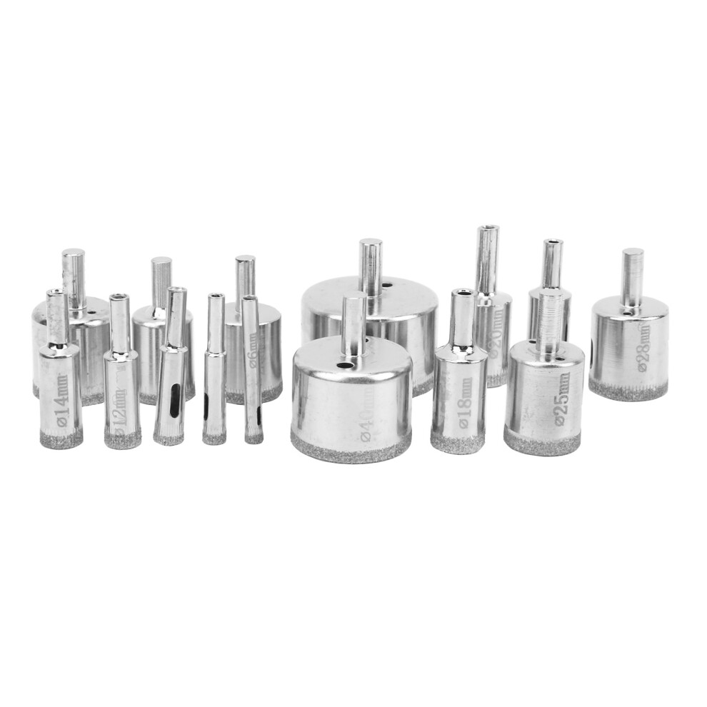 15Pcs Set Diamond Drill Bit Hole Saw Set Marble
