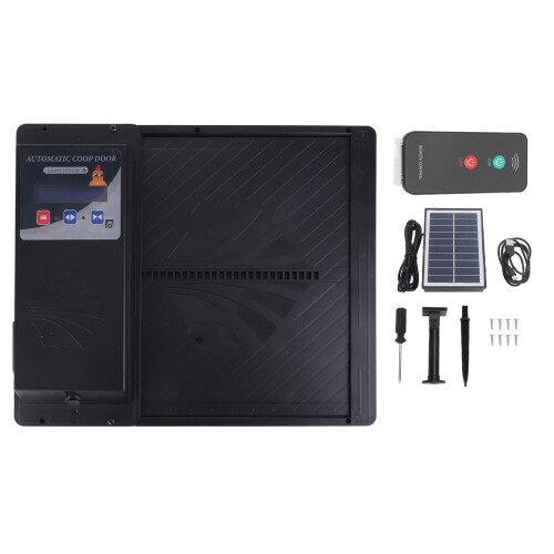 Solar Powered Automatic Chicken Coop Door USB