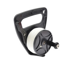 Scuba Dive Reel 150ft, Compact High Visibility Finger Spool for Underwater Diving, Snorkeling, Kayaking, Black