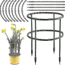 10pcs Garden Plant Support Cage ,half Round Flower Holder Stake ,plastic Flower Pot