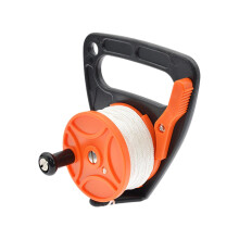 Diving Reel 150ft Finger Spool - High Visibility Retractable Cord for Kayaking Spear Fishing and Snorkeling in Orange
