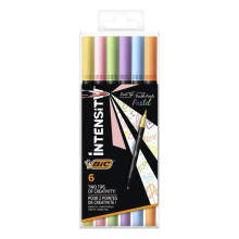 Intensity Dual Pastel Dobbeltsidet Marker 6 stk. BIC